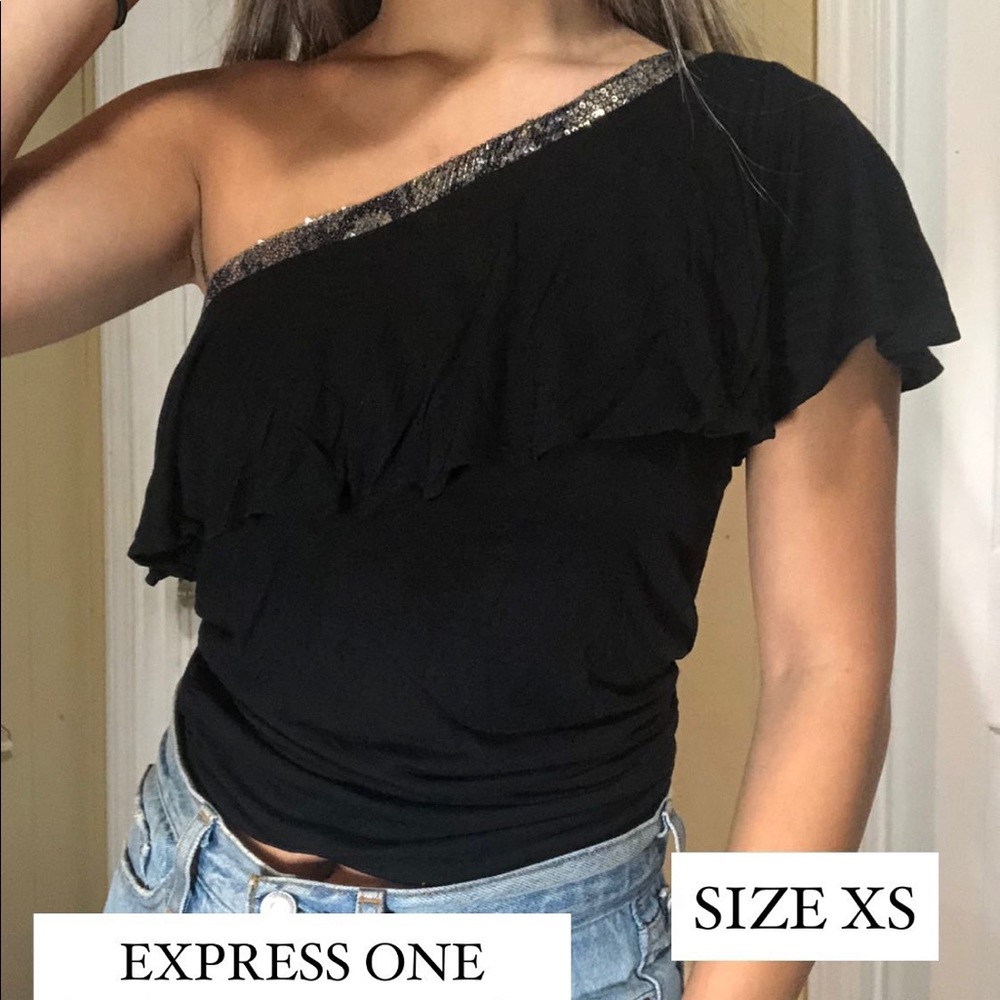 Express Asymmetrical One Shouldered Dressy Top